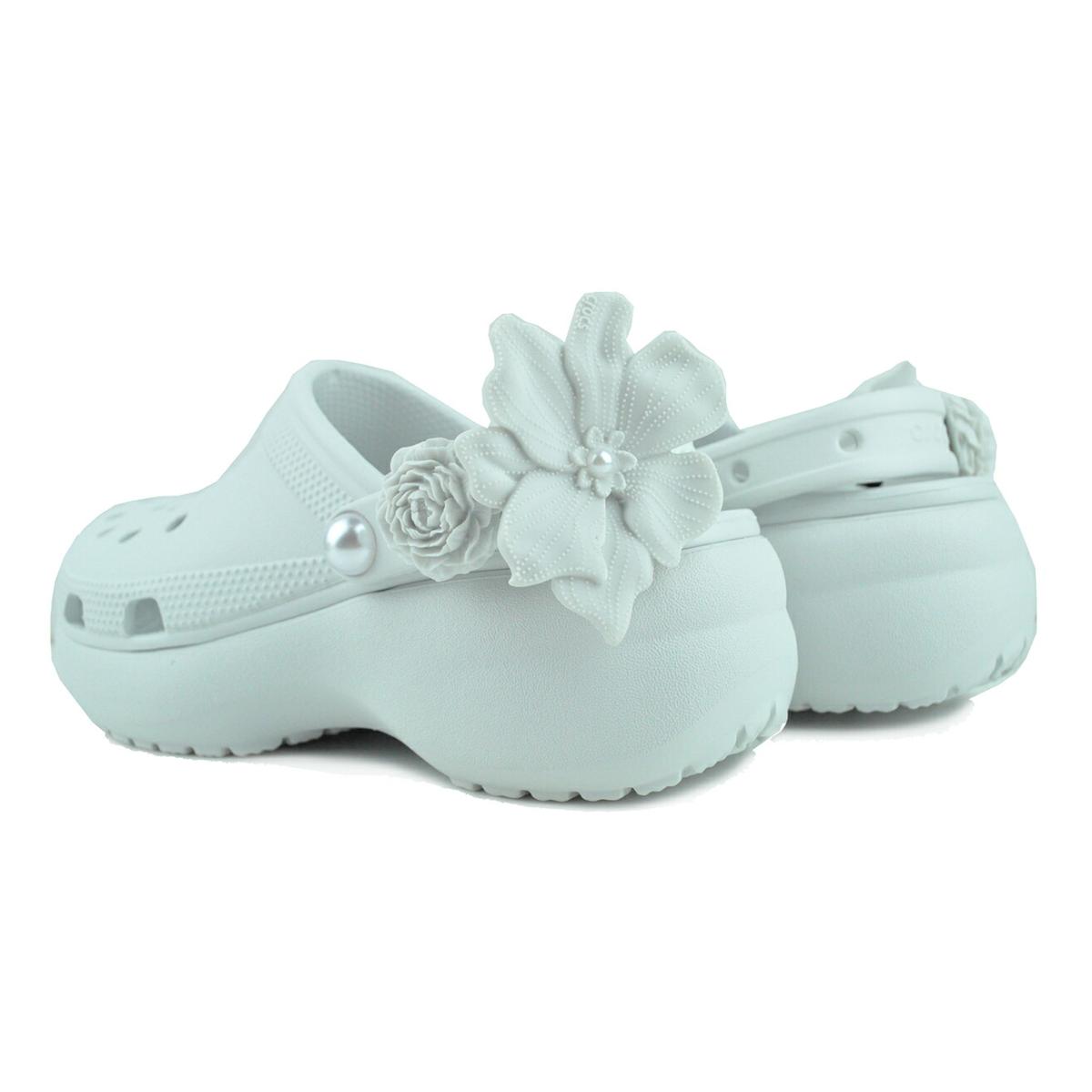 crocs CLASSIC PLATFORM BOUQUET CLOG MOON LIGHT 211292-1nk