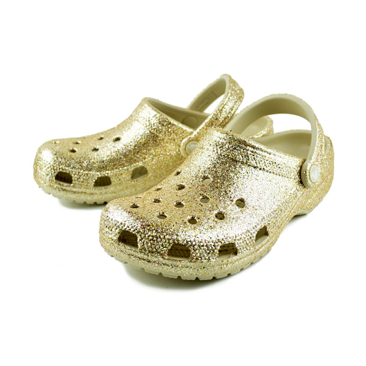 crocs（クロックス） crocs CLASSIC CHUNKY GLITTER CLOG SANDSTONE