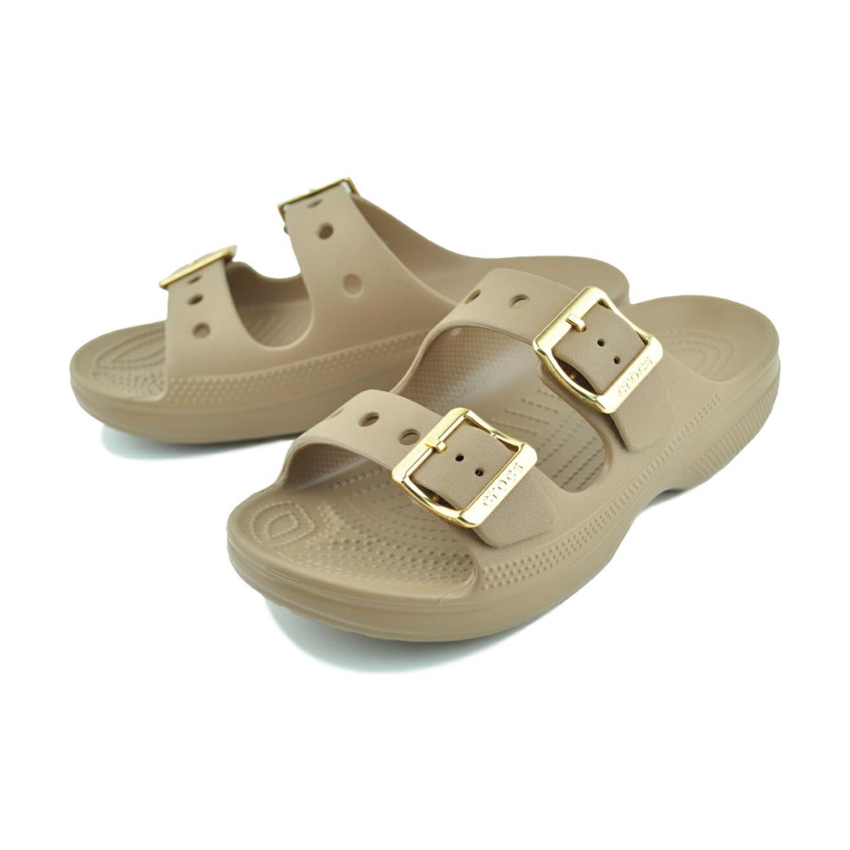 crocs（クロックス） crocs SATURDAY METALLIC BUCKLE SANDAL W SEPIA