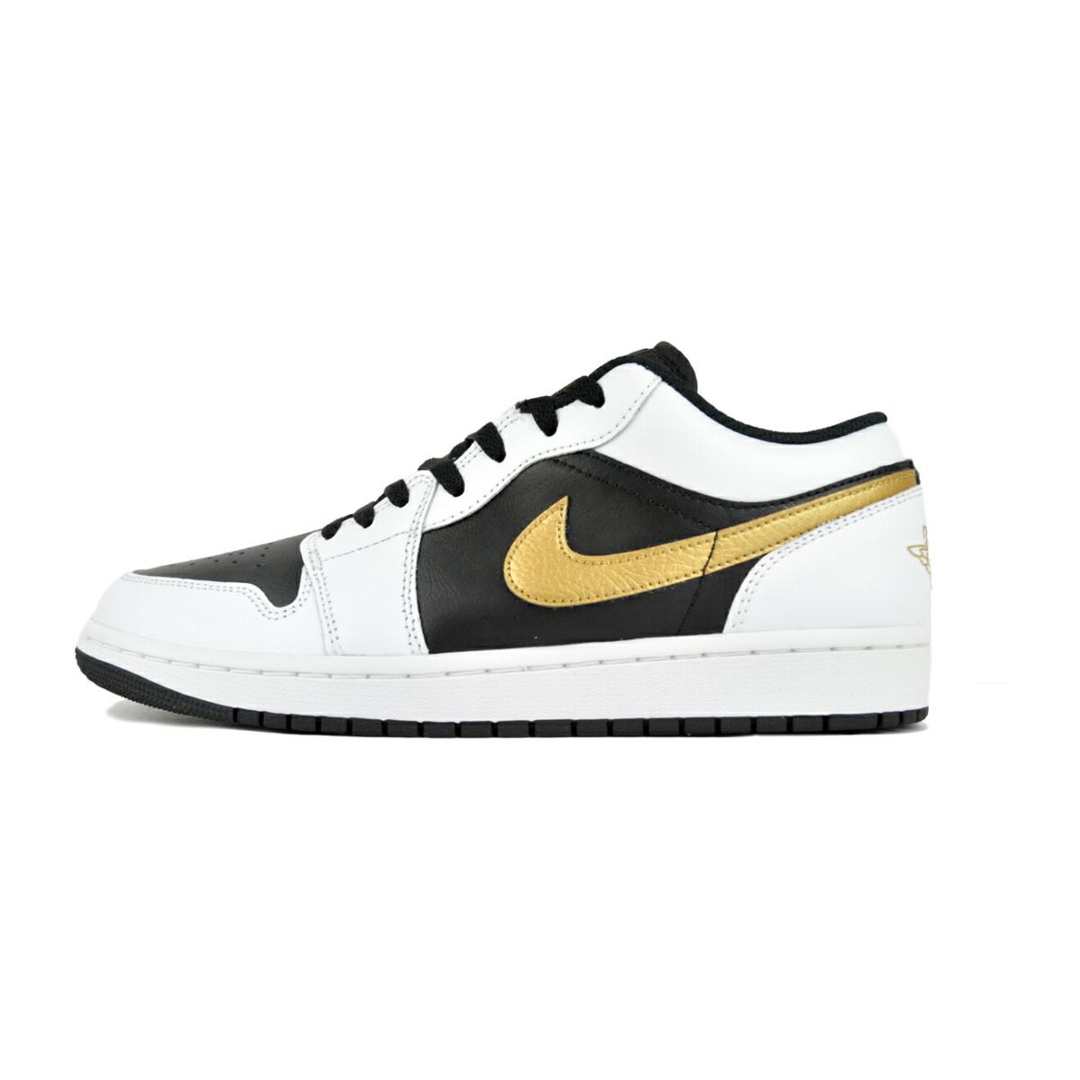 エア ジョーダン 1 NIKE AIR JORDAN LOW wht/metallic gold-blk 553558
