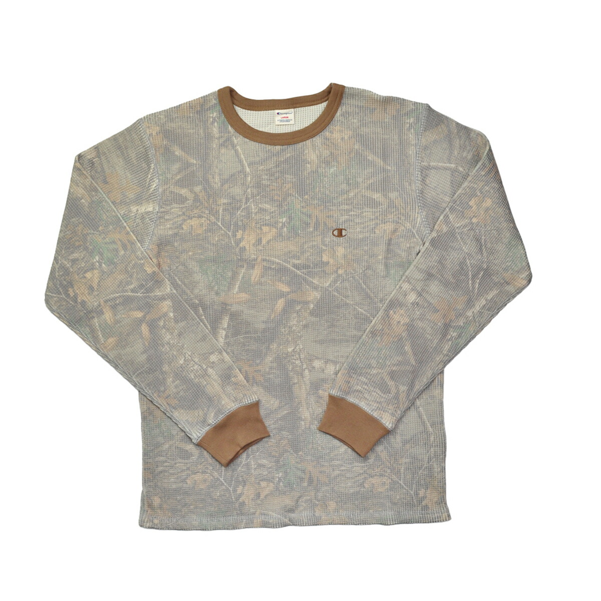 新品 champion チャンピオン リアルツリー ワッフル ロンT Ｌサイズ Champion（チャンピオン） ワッフル クルーネック リアルツリー