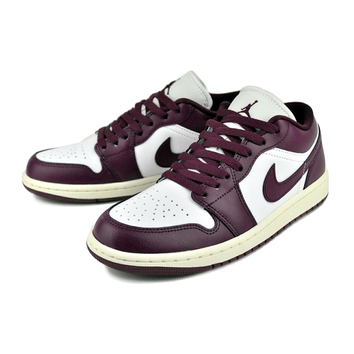 と*も様 NIKE Air Jordan 1 バーガンディ/ホワイト ボルドー NIKE WMNS AIR JORDAN 1 LOW wht/bordeaux-sail dc0774-161