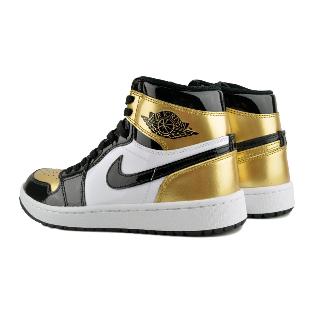 エア ジョーダン 1 NIKE AIR JORDAN HIGH GOLF blk/metallic gold-wht
