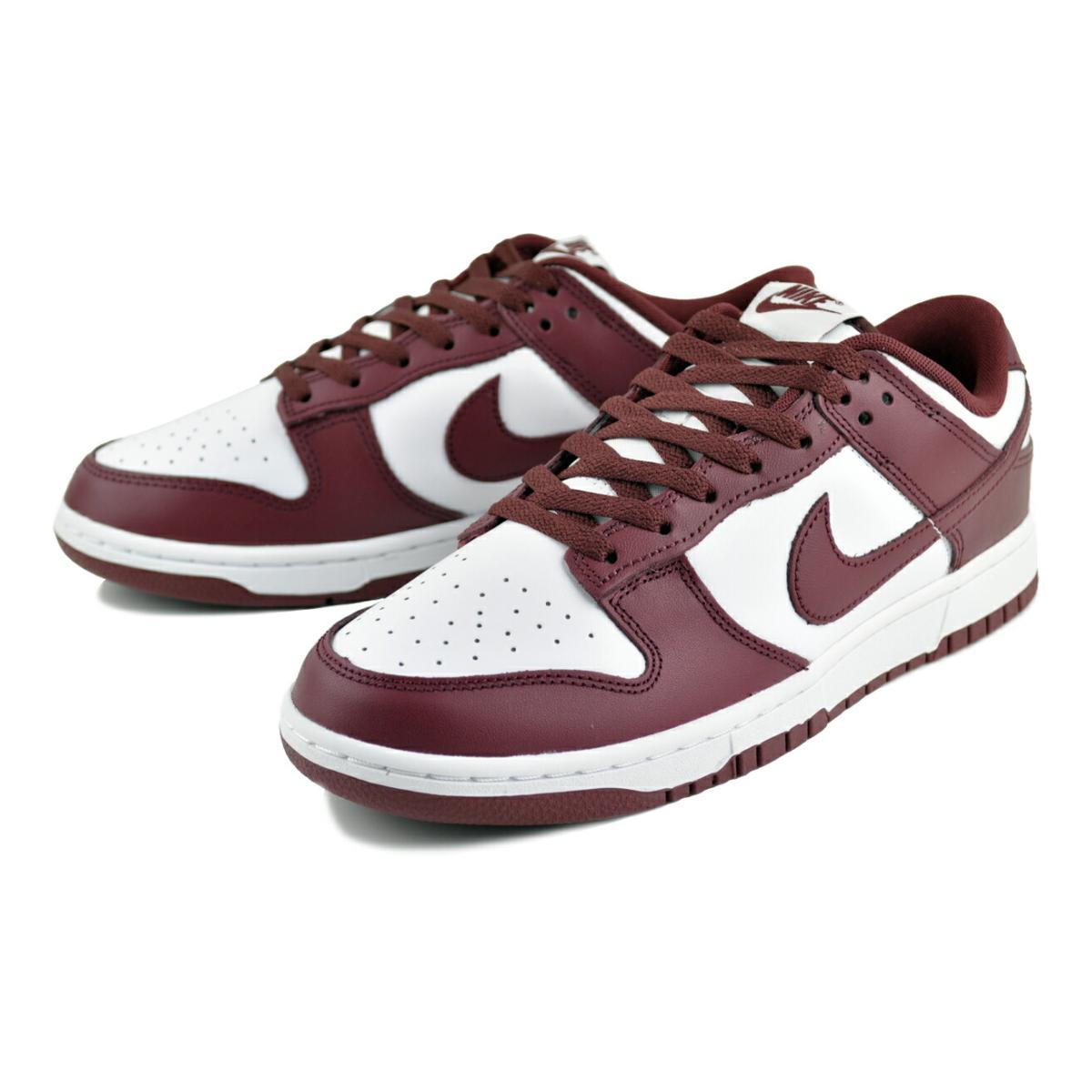 NIKE（ナイキ） NIKE DUNK LOW RETRO wht/redwood-gym red dv0833-115
