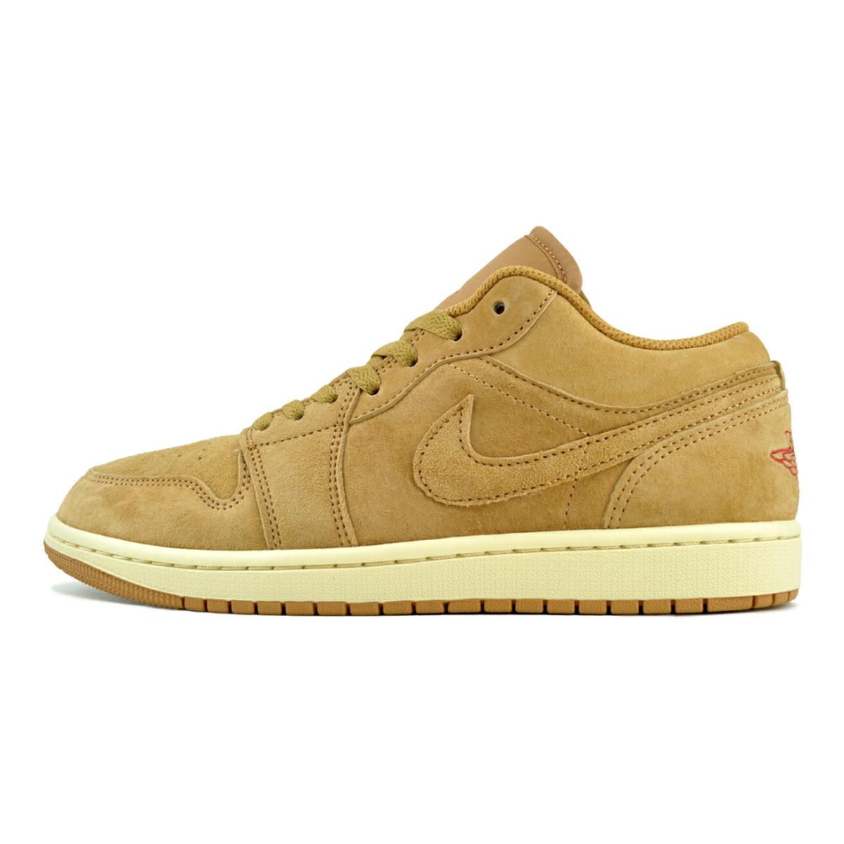 エア ジョーダン 1 NIKE AIR JORDAN LOW SE flax/flax-varsity red