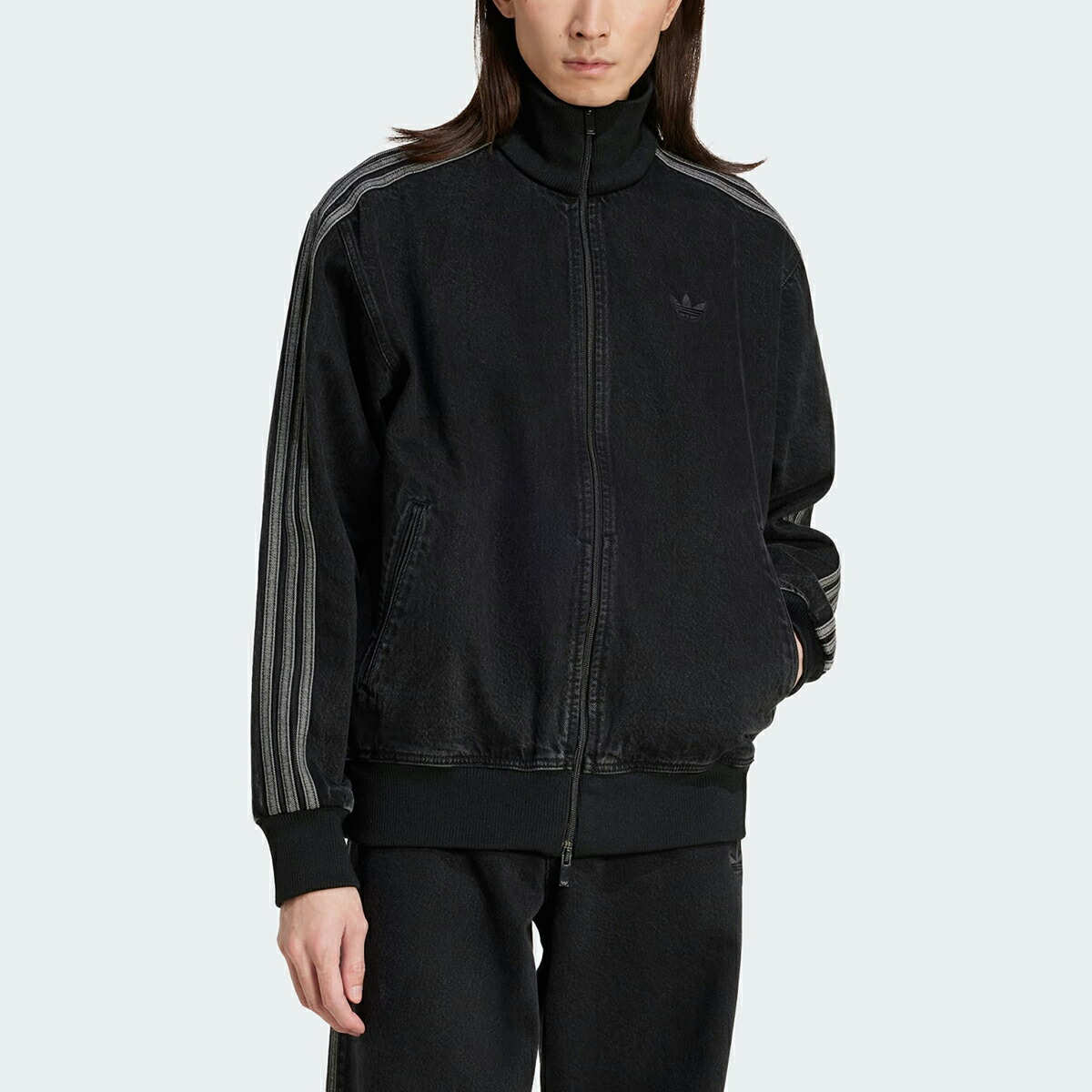 ☆2502 adidas トラックジャケット ファイヤーバード ブラック L adidas DENIM FIREBIRD TRACKTOP BLACK jc6717 アディダス