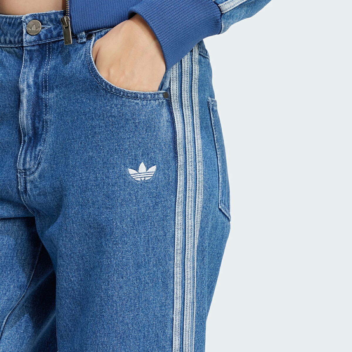 adidas（アディダス） adidas W DENIM 3-STRIPES PANTS INDDNM jd2574