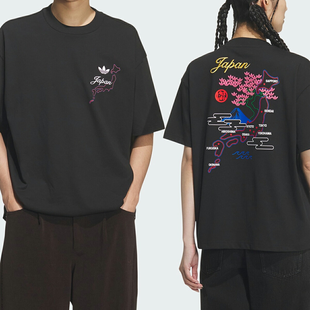 美品　アディダス　オリジナルス　アディカラー　ショートスリーブ　Tシャツ　メンズ adidas（アディダス） adidas JAPAN S/S T-SHIRT BLACK kr3674