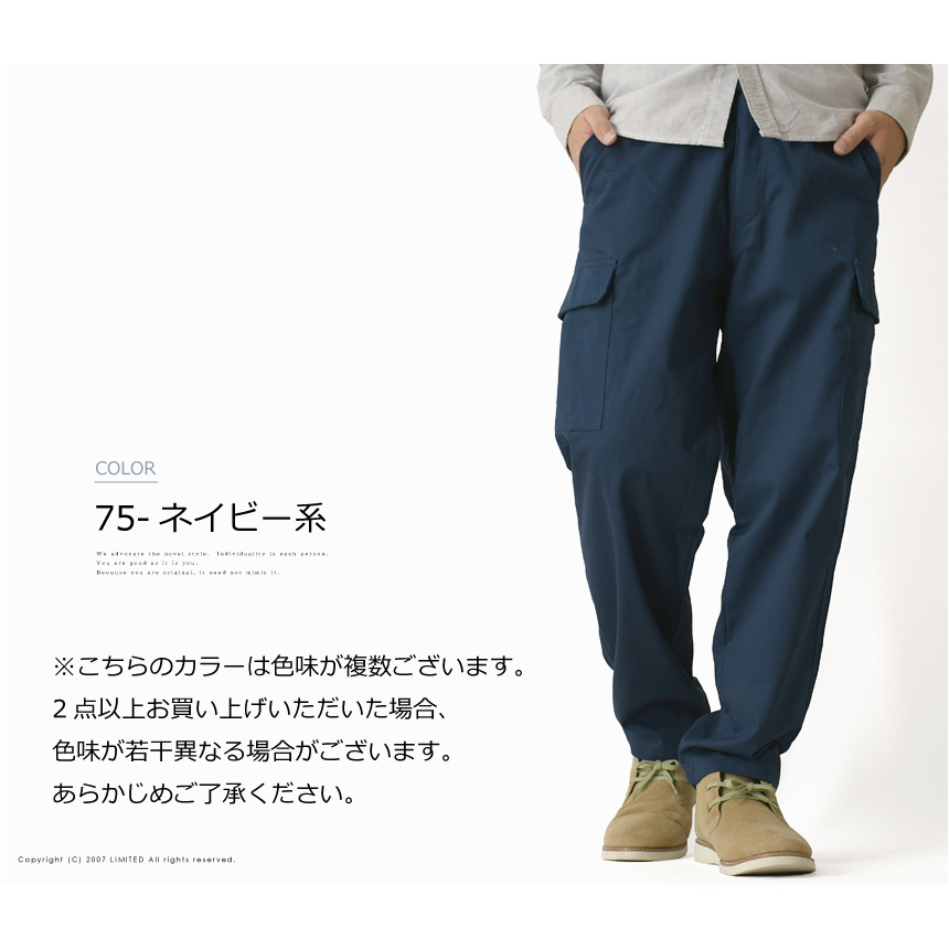 カーゴパンツ メンズ TC素材 サステナブル 残反 キャンプ キャンプウェア アウトドア オーバーパンツ ゆったり ウエストゴム 【EP-02-5】送料無料 通販A3 | LIMITED SELECT | 12