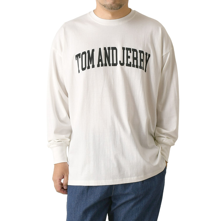 TOM & JERRY トムとジェリー アメコミ バックプリント 長袖 tシャツ メンズ ビッグT ユニセックス ビッグシルエット 【H4-1195】 送料無料 通販A15｜limited｜02