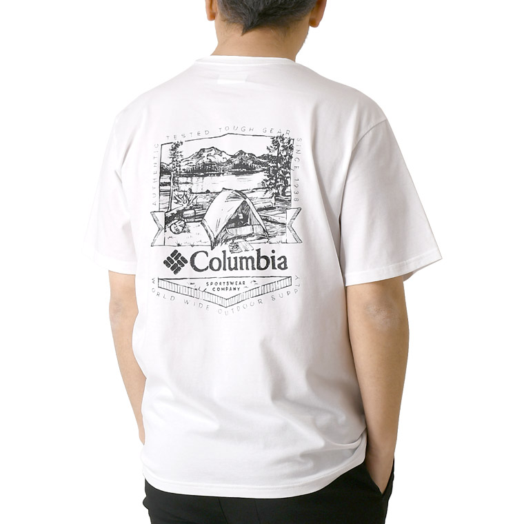 columbia ロッカウェイリバーバックグラフィックショートスリーブTシャツ メンズ 半袖 アウト...