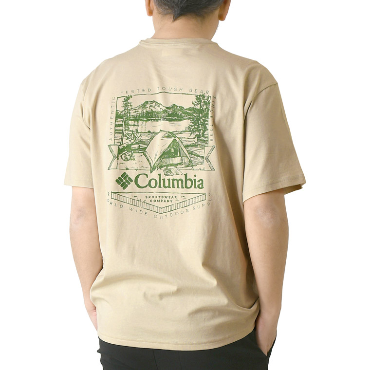 columbia コロンビア ロッカウェイリバーバックグラフィックショートスリーブTシャツ メンズ ...