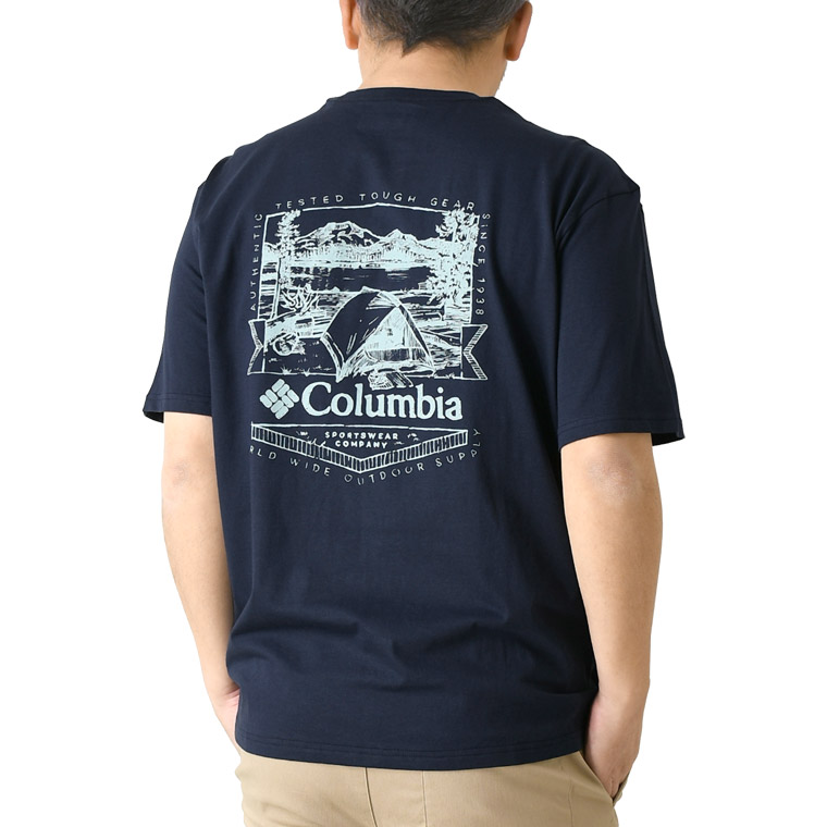columbia コロンビア ロッカウェイリバーバックグラフィックショートスリーブTシャツ メンズ ...