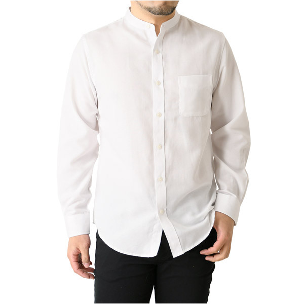 オックスフォードシャツ メンズ 長袖 ボタンダウンシャツ 白シャツ オックス 無地 ビジネス ワイシャツ バンドカラー デュエボットーニ  r3g-0793 通販A15