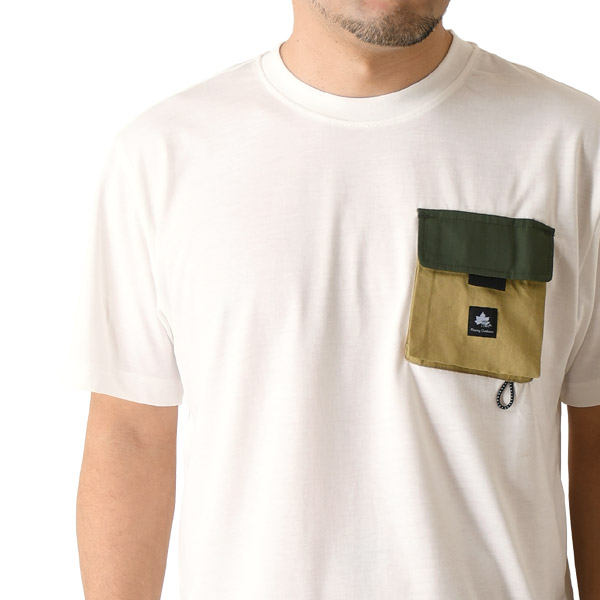 LOGOS ポケット付き Tシャツ メンズ 半袖 アウトドア ブランド