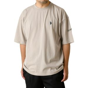 U.S.POLO ASSN. ブランド ロゴ刺繍 半袖 Tシャツ メンズ ビッグt ユニセックス オ...