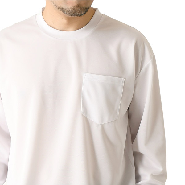 吸汗速乾 ドライ ポケ付き ビッグtシャツ メンズ 長袖 ロンT