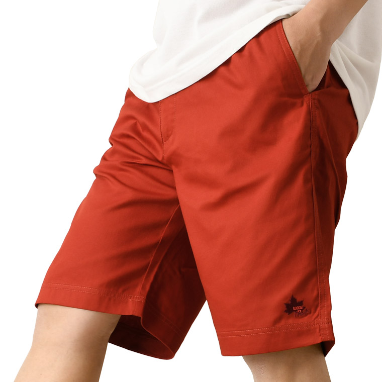 アンパスィ　LL メンズハーフパンツ　レッド　ビッグバックロゴ　ワッペン アンパスィ LL メンズハーフパンツ レッド ビッグバックロゴ