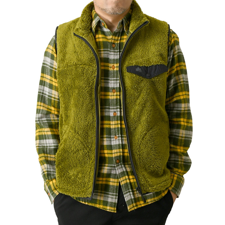 LOGOS（ロゴス） シャギーボア フリース ベスト メンズ アウトドア