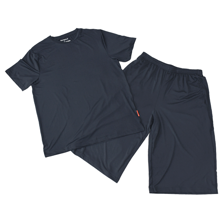 ラフルーレ メンズ リチャージウェア 半袖 Tシャツ 遠赤外線 血行促進 エナジーストーン 吸汗速乾 ストレッチ ルームウェア タンブラー乾燥OK 【RQ1573】 通販A3 | RAFFRULE | 02