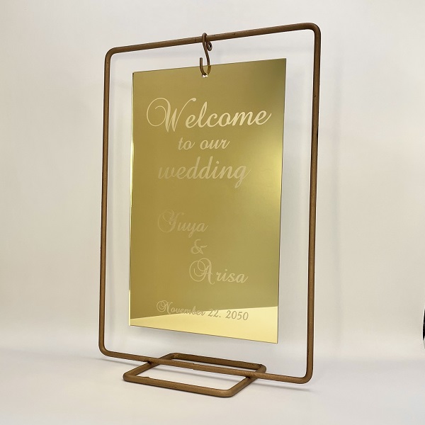 コッパースタンド mini ミラー ウェルカムボード 結婚式 披露宴 ウェディング ボード 名入れ ミニ 小さい 鏡 フレーム コッパー ブロンズ 銅 シルバー ゴールド |  | 02
