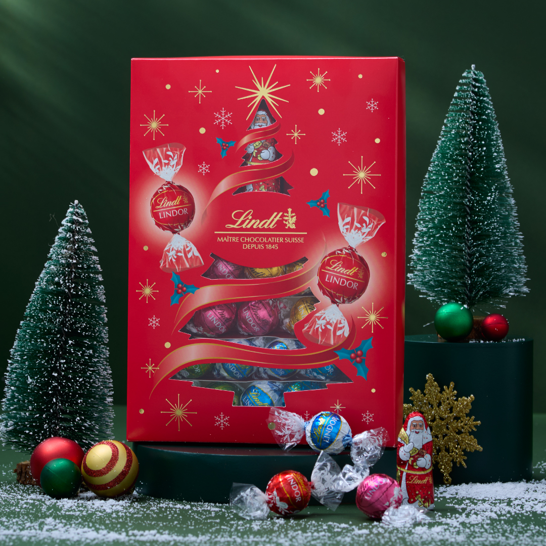 リンツ（Lindt） リンドール ツリーアソートボックス 18個入 : リンツ