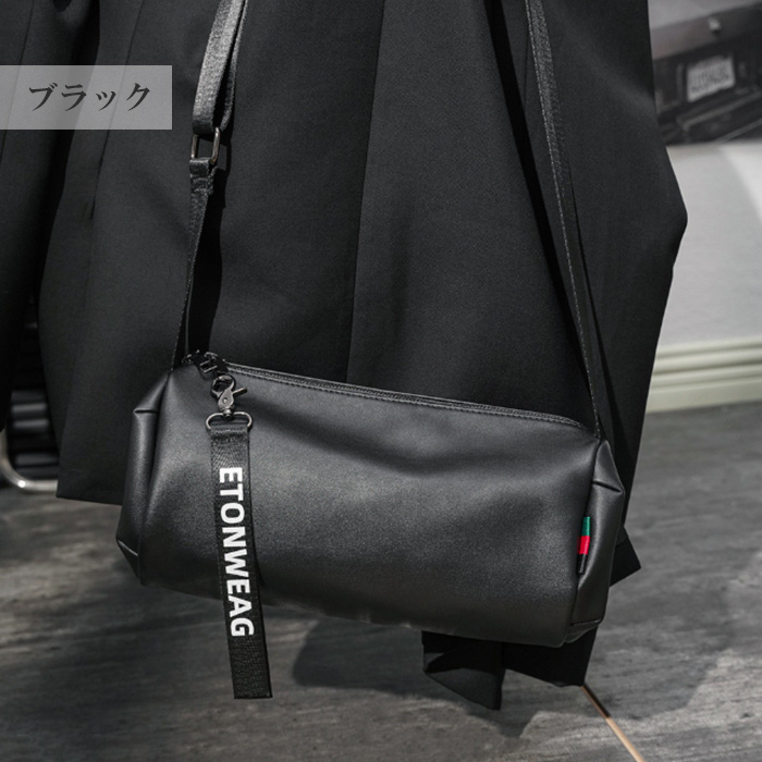 ショルダーバッグ おしゃれ 男女兼用 黒  軽い 軽量 小型 シンプル スマホ 小さめ メンズ |  | 01