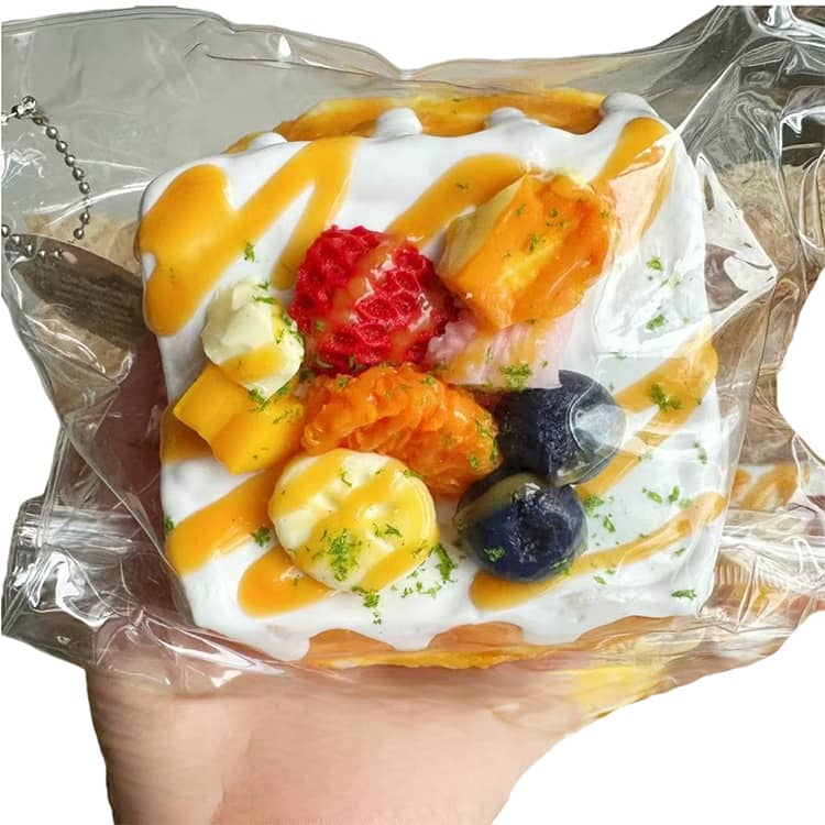 ぷにぷに フルーツケーキ クリームケーキ 高弾力 スクイーズケーキおもちゃ 水感スクイーズ 柔らか手触り トースト かわいい 低反発 泥感 ストレス |  | 03