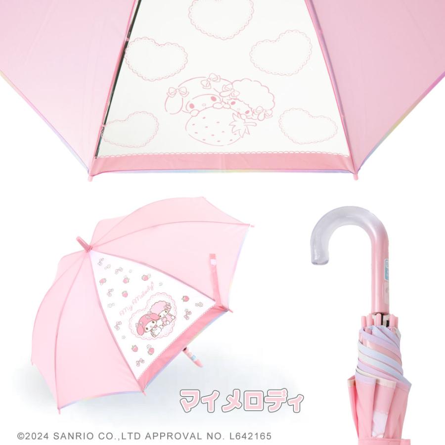 Sanrio Characters サンリオキャラクターズ グッズ １コマ透明 アンブレラ キッズ 子供用 50cm 雨傘｜linedrops｜02