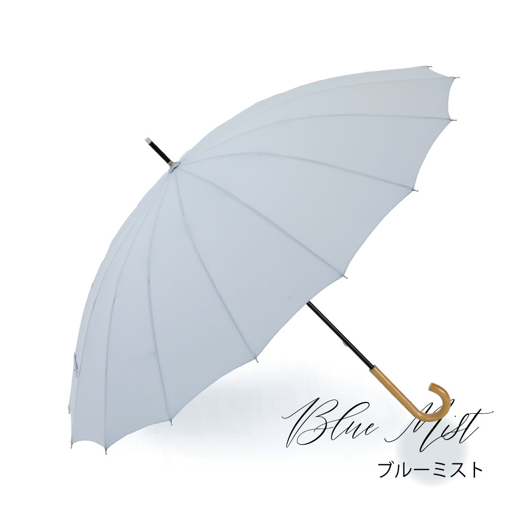 売れ筋アイテムラン レディース 16本骨 傘 雨傘 手開き 60cm プレーンアン ブレラ 絵画