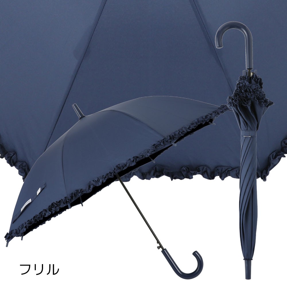 日傘 長傘 晴雨兼用 LINEDROPS 50cm ジャンプ ワンタッチ キッズ