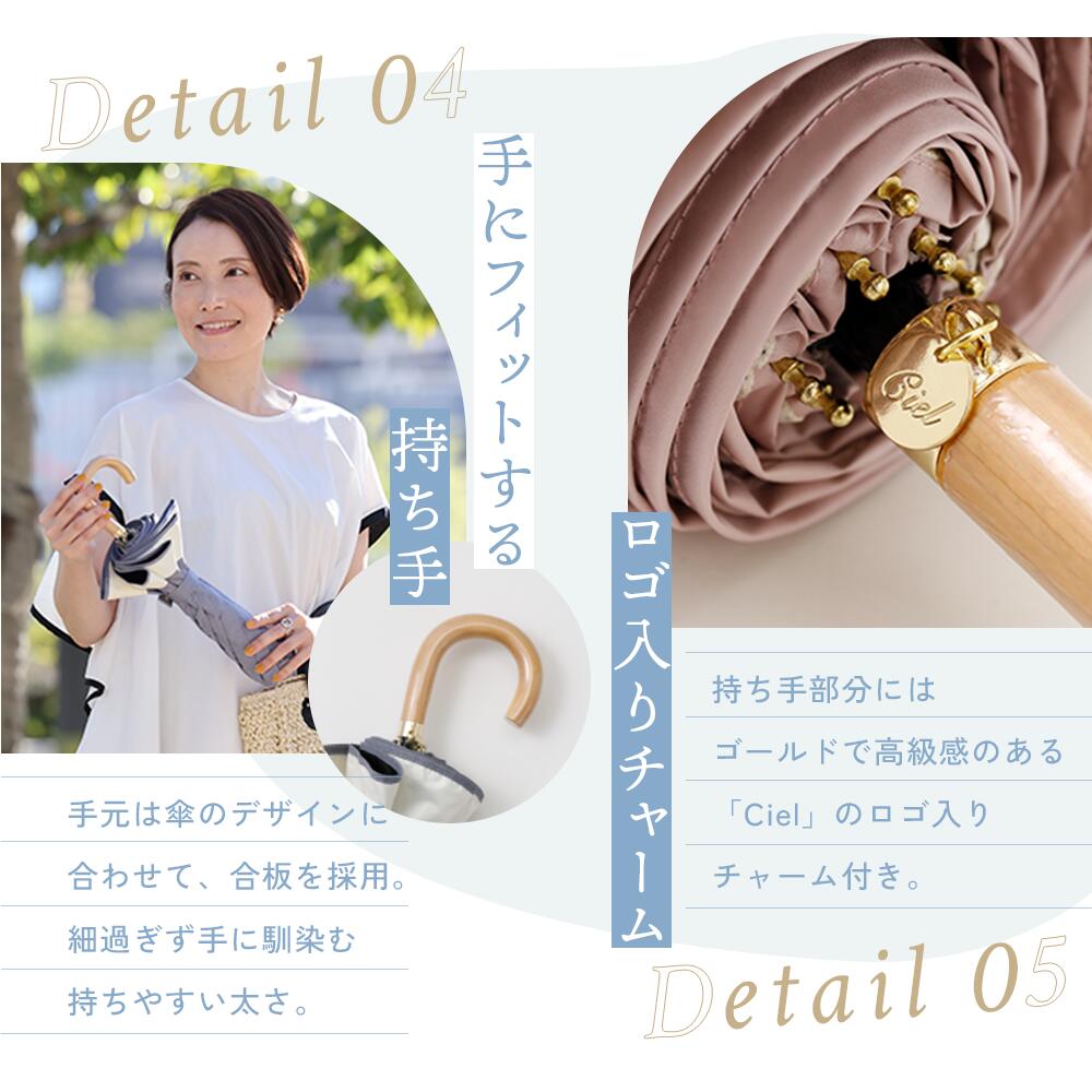完全遮光 折りたたみ 日傘 ペプラムフリル 折りたたみ傘