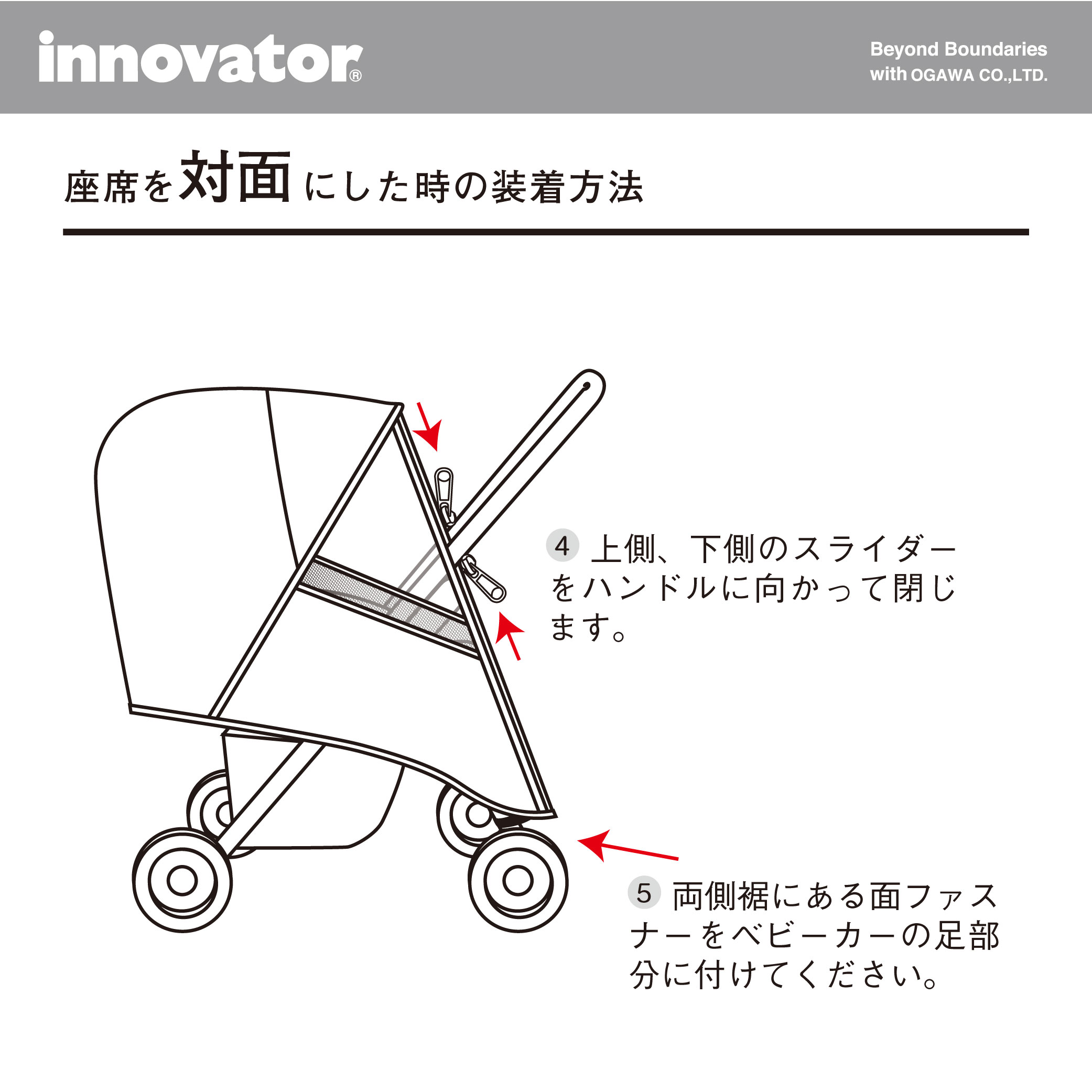 innovator イノベーター レインカバー ベビーカー用 対面 背面用 innovator イノベーター レインカバー ベビーカー用 対面 背面用
