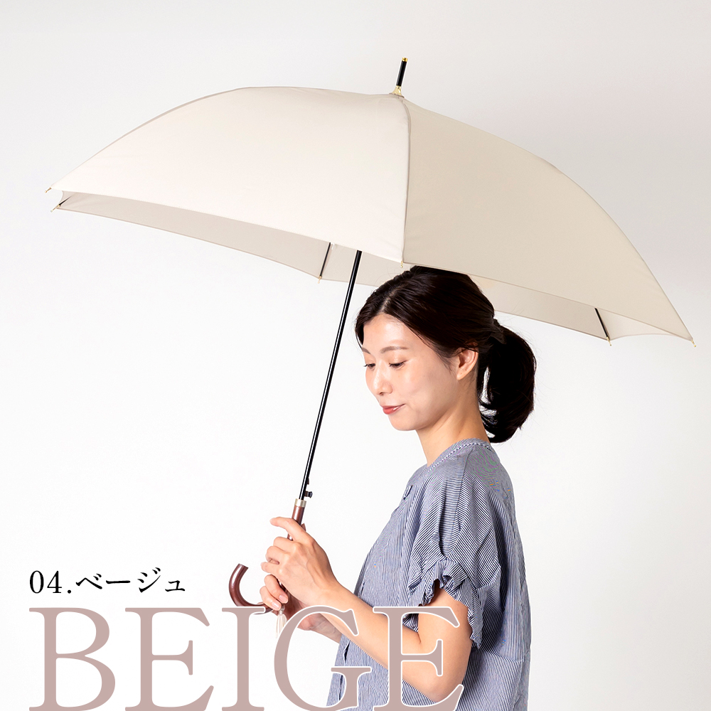 雨傘 レディース 60cm 超軽量 ジャンプ式 長傘 ワンタッチ式 タッセル付き | 傘 軽量 カーボン骨 無地 撥水 防水 大きい 長雨傘 高見え | LINE DROPS | 04