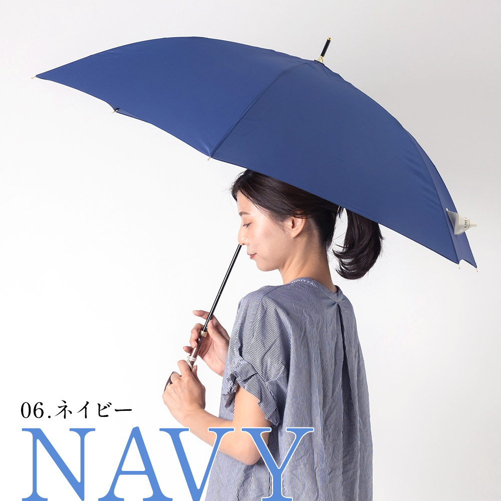 雨傘 レディース 60cm 超軽量 ジャンプ式 長傘 ワンタッチ式 タッセル付き | 傘 軽量 カーボン骨 無地 撥水 防水 大きい 長雨傘 高見え | LINE DROPS | 06