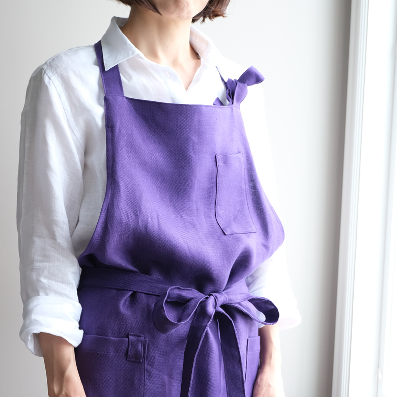 フレンチリネン　手染めエプロンドレス LIMITED COLLECTION 】Antiquités noir 1000409