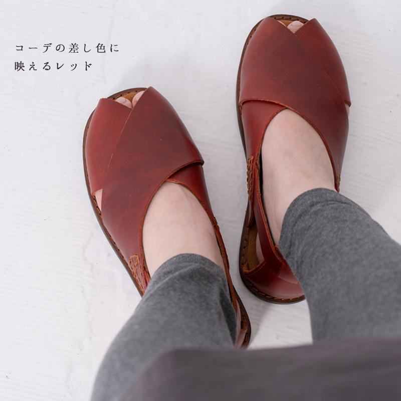 サンダル レッド フラット: 10mm, sr Spongy - Wedges Wine