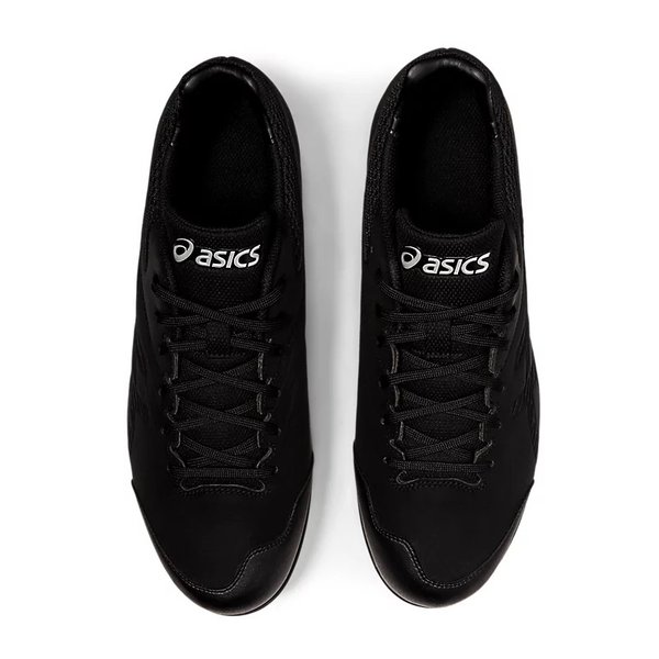 ASICS ラグビーシューズ 黒 合成皮革 スタッドソール DS LIGHT CLUB WIDE | BLACK/PURE SILVER | メンズ サッカー