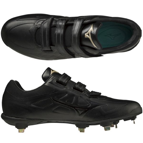 MIZUNO ミズノ 野球 3本ベルト 埋込み金具スパイク 金属歯 樹脂