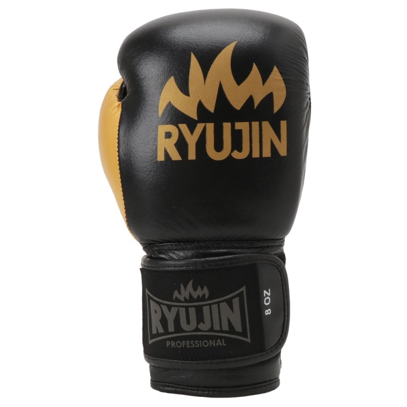 RYUJIN ボクシンググローブ 本革 マジックテープ固定 左右セット 