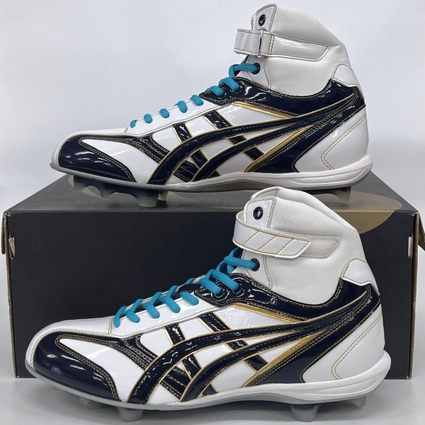asicsアシックス ボクシングシューズ ハイカット ホワイト/ネイビー27cm 楽天市場】ボクシングシューズ アシックス（靴サイズ（cm）27.5