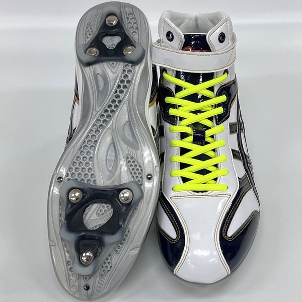 ASICS 【サイズ交換送料無料】ホワイト×ネイビー×蛍光イエロー