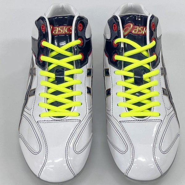 ASICS 【サイズ交換送料無料】ホワイト×ネイビー×蛍光イエロー