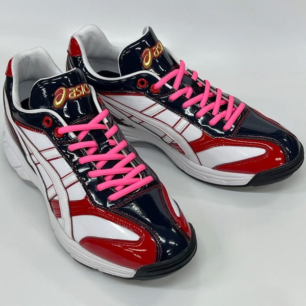 ASICS 26、28cmのみ ミッドナイトブルー×レッド アシックス 野球
