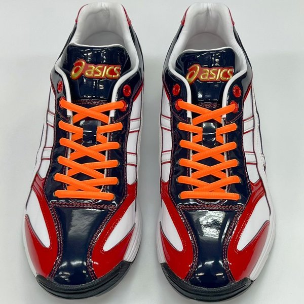 ASICS 【サイズ交換送料無料】ネイビー×レッド×蛍光オレンジ