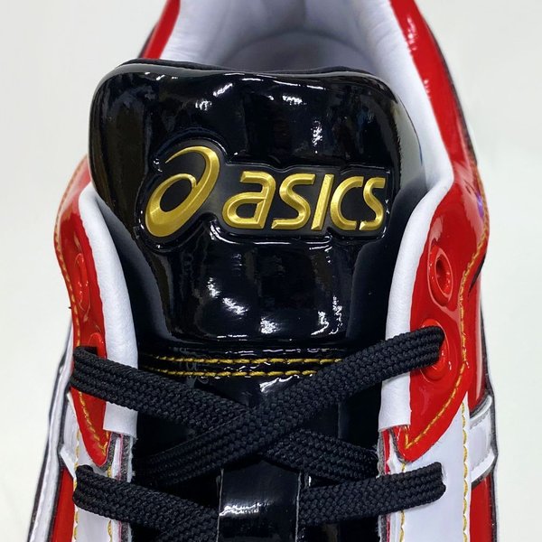 ASICS 25.5cmのみ ブラック×レッド アシックス 野球