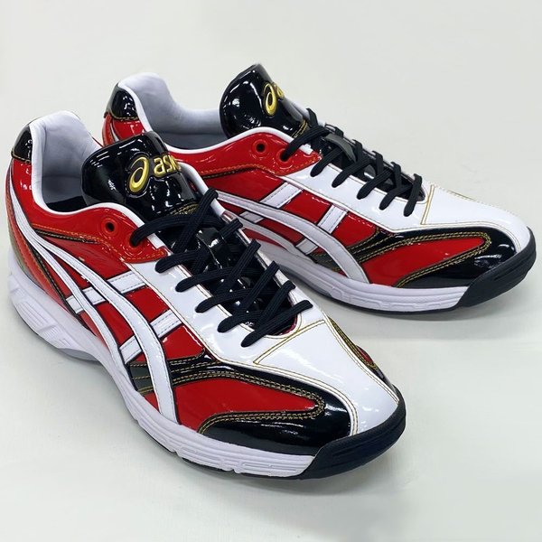 ASICS 25.5cmのみ ブラック×レッド アシックス 野球
