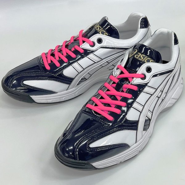 ASICS 【サイズ交換送料無料】ホワイト×ネイビー×蛍光ピンク