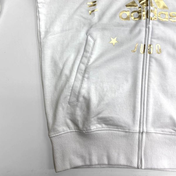 adidas ホワイトLのみ アディダス 柔道 JUDO 長袖ジャケット