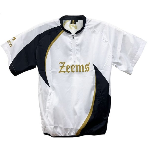 Zeems Mサイズのみ ジームス 野球 ハーフジップ半袖ウインド